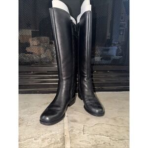 Naturalizer Women's Jamon Knee High Wide Calf Leather Boots Black Size 4m NWB 81